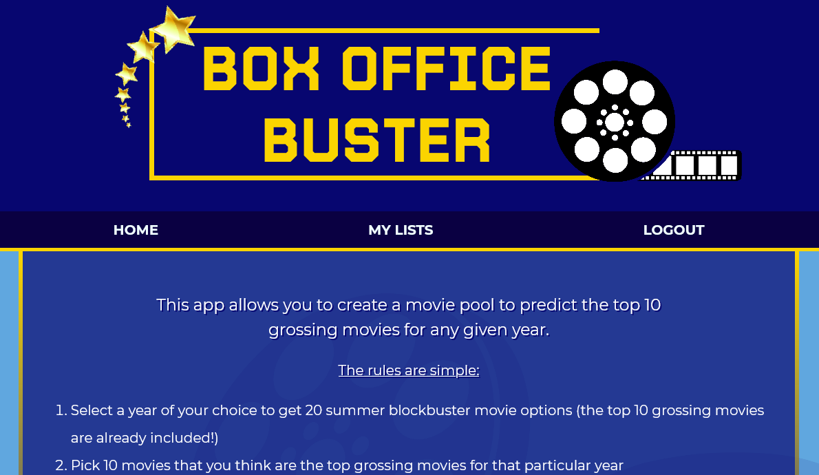 box office bofo homescreen